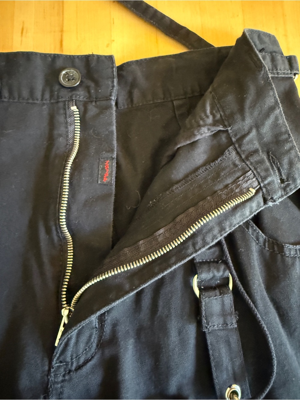 Tripp NYC Vintage Y2K Goth Punk Bondage Cargo Pants Chain Zippers Studs M *EUC* - Picture 13 of 13